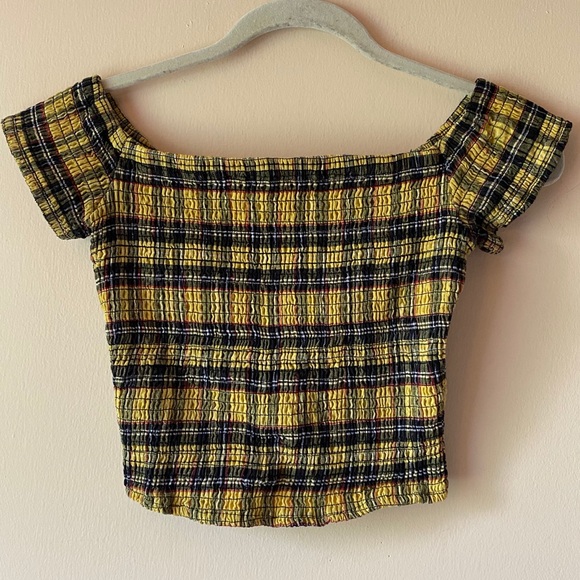 Vintage Tops - Vintage 1990s Clueless Style Plaid Crop Top